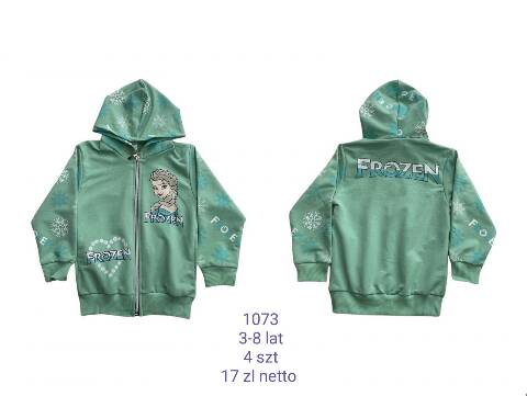 Bluza dziewczęca 1073 1 kolor 3-8 (Towar Tureckie) 1
