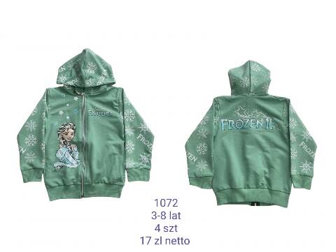 Bluza dziewczęca 1072 1 kolor 3-8 (Towar Tureckie) 1