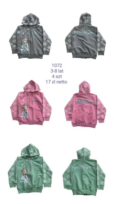 Bluza dziewczęca 1072 1 kolor 3-8 (Towar Tureckie) 1