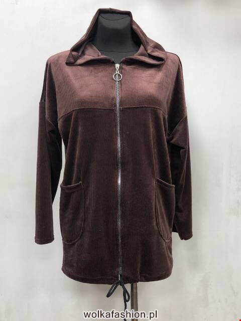 Bluza welurowa damskie 1186 1 kolor L-4XL (Towar Polskie)