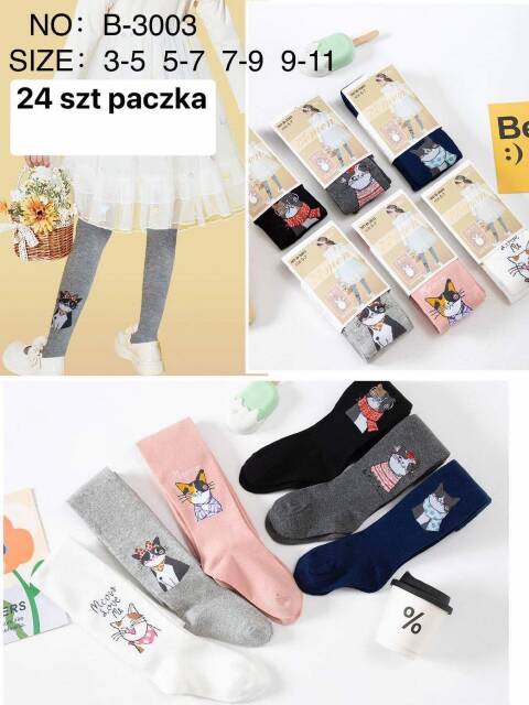 Rajstopy dziewczęce B-3003 1 kolor 3-11 (Towar Tureckie) 1