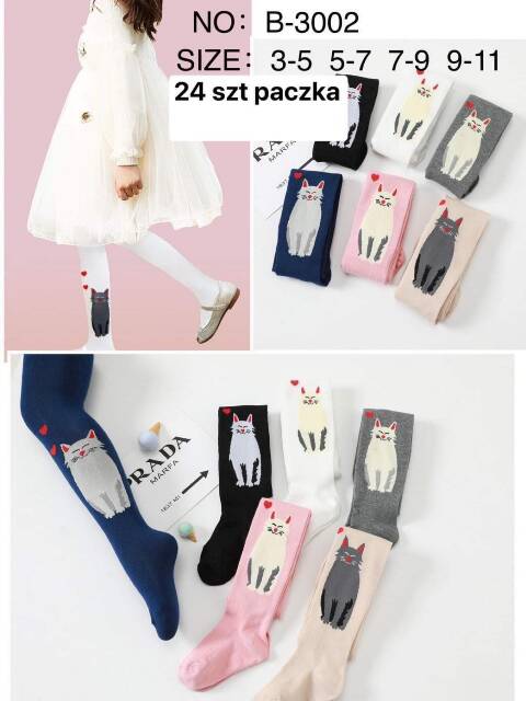 Rajstopy dziewczęce B-3002 1 kolor 3-11 (Towar Tureckie) 1