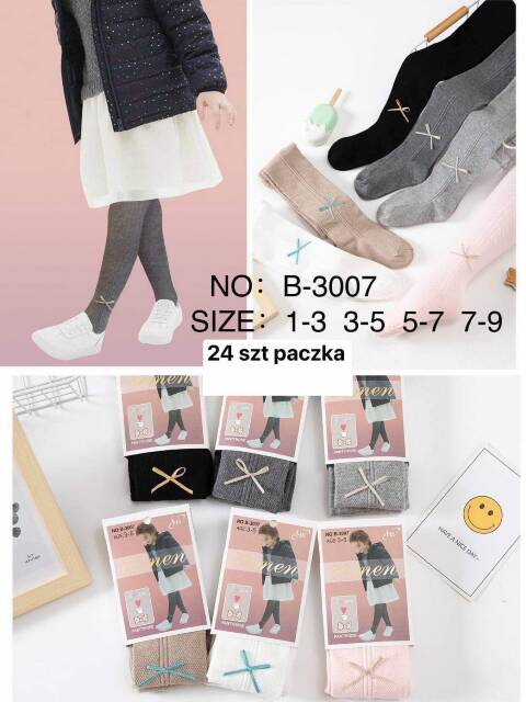 Rajstopy dziewczęce B-3007 1 kolor 3-11 (Towar Tureckie) 1