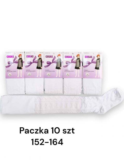 Rajstopy dziewczęce 1464 1 kolor 152-164 (Towar Tureckie) 1