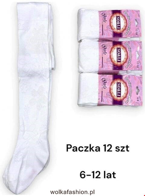 Rajstopy dziewczęce 1467 1 kolor 6-12 (Towar Tureckie)