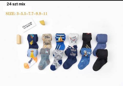 Rajstopy chłopięcy 1469 Mix kolor 3-11 (Towar Tureckie) 1