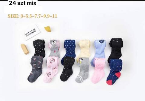 Rajstopy dziewczęce 1471 Mix kolor 3-11 (Towar Tureckie)