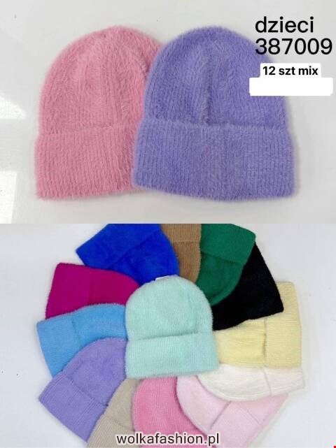 Czapka  zimowa dziewczęce 387009 Mix kolor Standard (Towar Tureckie) 1