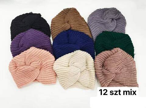 Czapka  zimowa dziewczęce 1479 Mix kolor Standard (Towar Tureckie) 1