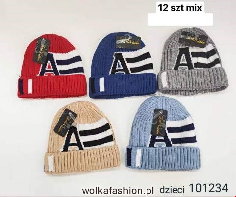 Czapka  zimowa dziewczęce 101234 Mix kolor Standard (Towar Tureckie) 1