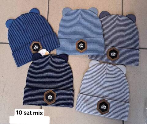 Czapka chłopięca 1504 Mix kolor Standard (Towar Tureckie) 1