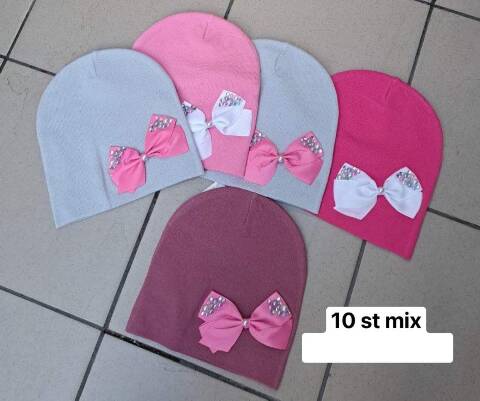 Czapka  dziewczęca 1508 Mix kolor Standard (Towar Tureckie)