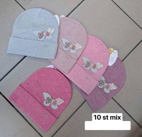Czapka  dziewczęca 1509 Mix kolor Standard (Towar Tureckie) 1