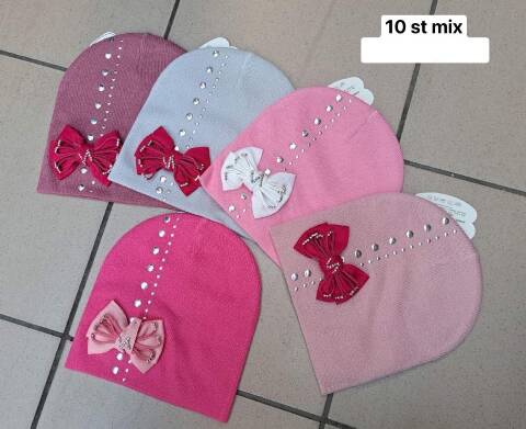 Czapka  dziewczęca 1513 Mix kolor Standard (Towar Tureckie)
