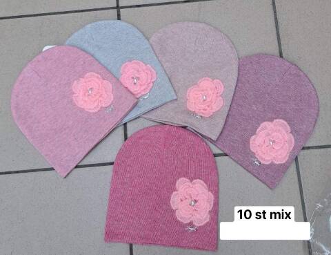 Czapka  dziewczęca 1514 Mix kolor Standard (Towar Tureckie) 1