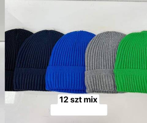 Czapka  zimowa dziewczęca 1537 Mix kolor Standard (Towar Tureckie)