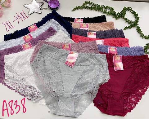 Majtki damskie A838 Mix kolor 2XL-4XL 1