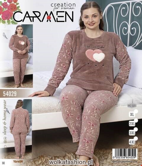 Piżama damska soft  54029 1 kolor XL-4XL (Towar Tureckie)