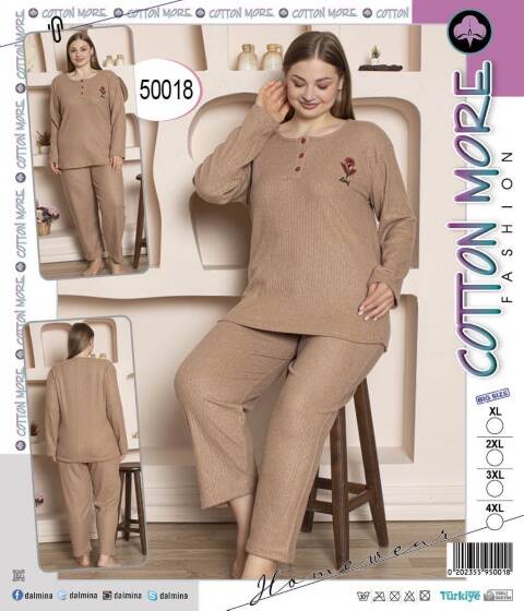 Piżama damska ocieplana  50018 1 kolor XL-4XL (Towar Tureckie) 1