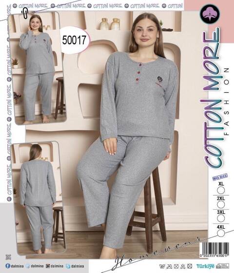 Piżama damska ocieplana  50017 1 kolor XL-4XL (Towar Tureckie)