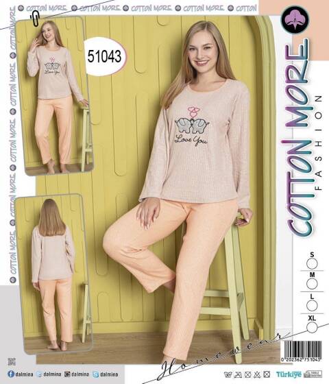 Piżama damska ocieplana  51043 1 kolor S-XL (Towar Tureckie)