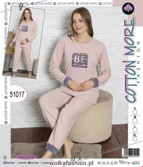 Piżama damska ocieplana  51017 1 kolor S-XL (Towar Tureckie)