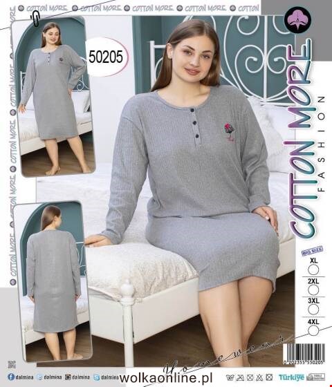 Koszula nocna damskie  50205 1 kolor XL-4XL (Towar Tureckie)