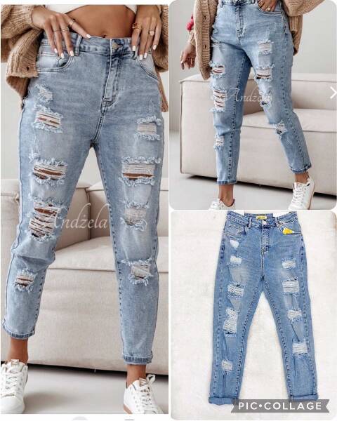Jeansy damskie 2977 1 kolor XS-XL