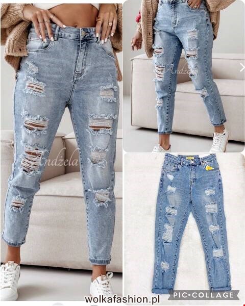 Jeansy damskie 2977 1 kolor XS-XL