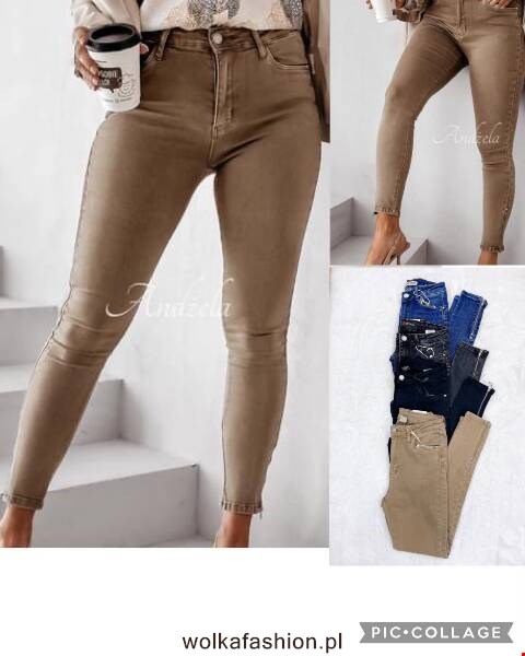 Jeansy damskie 2980 1 kolor XS-XL
