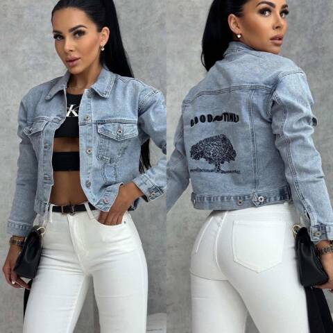 Kurtka jeansowa damskie 2982 1 kolor XS-XL 1