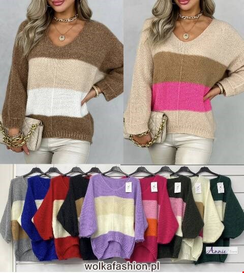 Sweter damskie 3087 Mix kolor Standard