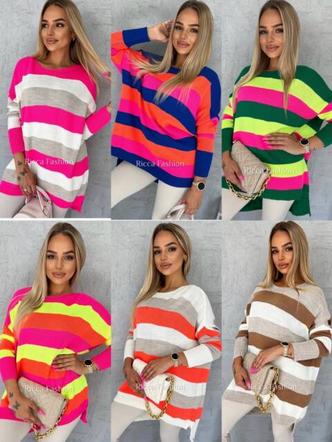 Sweter damskie 3281 Mix kolor Standard (Towar Tureckie)