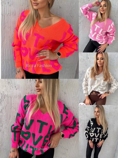 Sweter damskie 3284 Mix kolor Standard (Towar Tureckie) 1