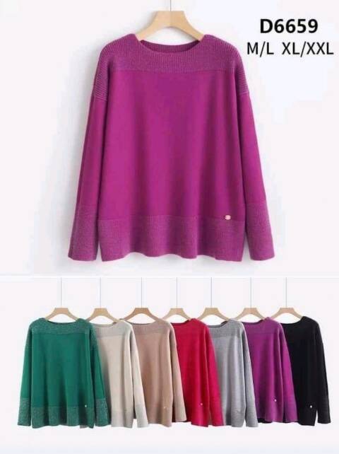 Sweter damskie D6659 Mix kolor M-2XL