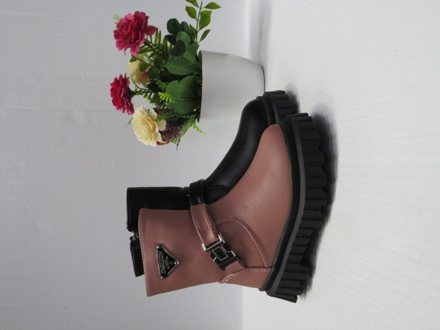 Botki Dziecięce Y153 BLACK/PINK/BLACK PU 25-30 1