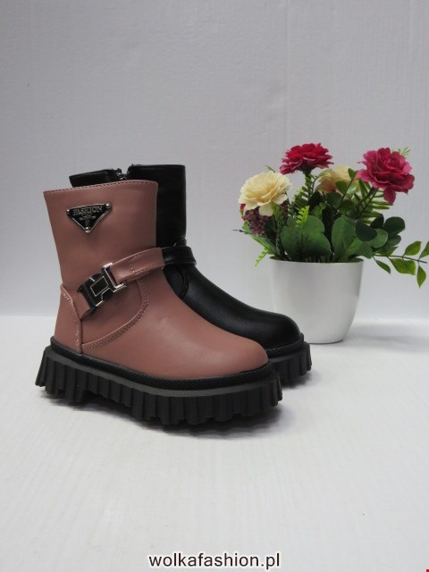 Botki Dziecięce Y153 BLACK/PINK/BLACK PU 25-30 1