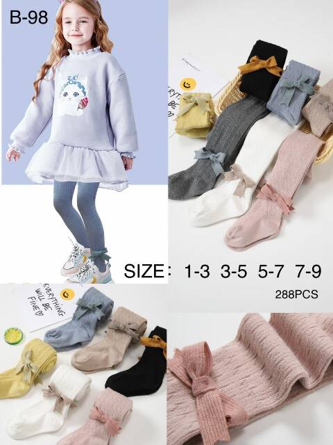 Rajstopy dziewczęce B-98 Mix kolor 1-9