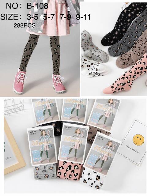 Rajstopy dziewczęce B-108 Mix kolor 3-11