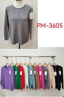 Sweter damskie PM-3605 Mix kolor L-3XL