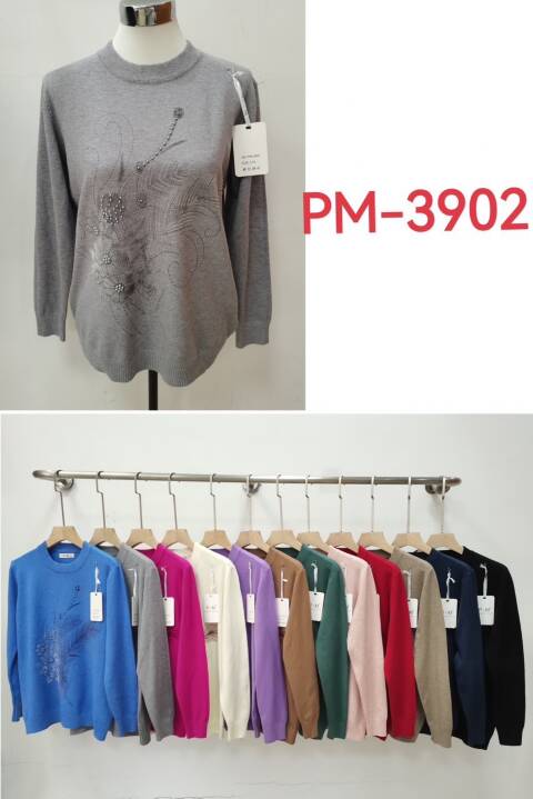 Sweter damskie PM-3902 Mix kolor L-3XL 1