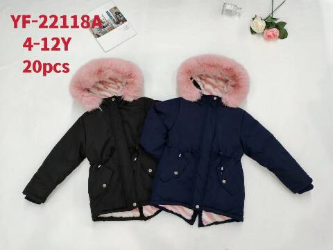 Kurtka zimowa dziewczęca YF-22118A Mix kolor 4-12