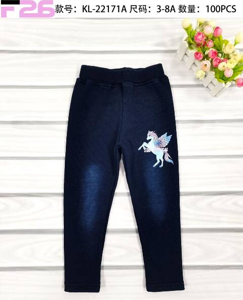 Leginsy dziewczęce  KL-22171A Mix kolor 3-8 1