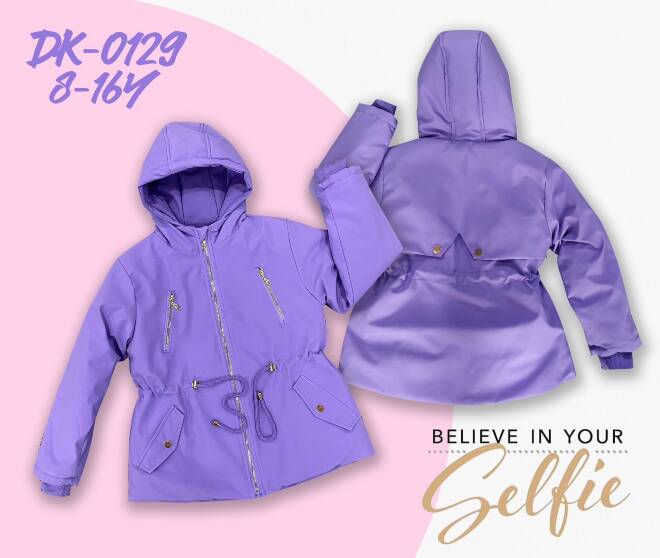 Kurtka wiosena dziewczęca DK-0129 1 kolor  8-16