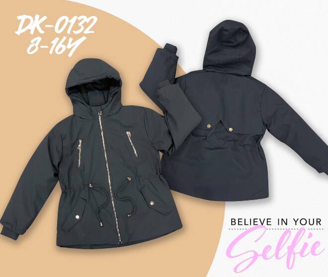 Kurtka wiosena dziewczęca DK-0132 1 kolor  8-16