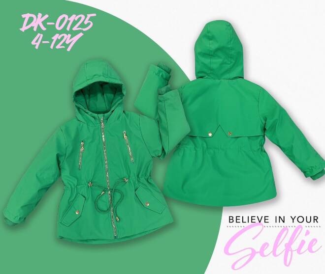 Kurtka wiosena dziewczęca DK-0125 1 kolor  4-12