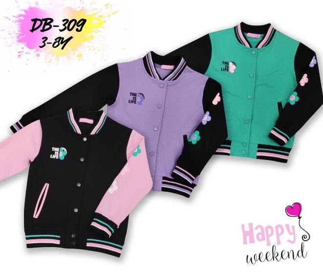 Bluza dziewczęca DB-309 Mix KOLOR  3-8