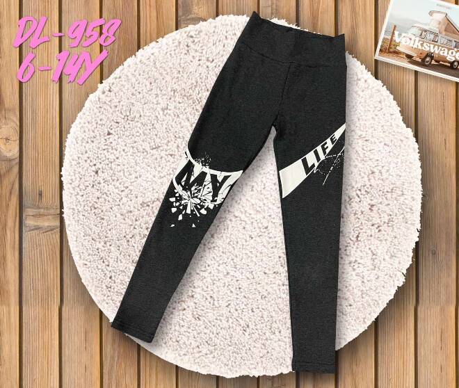 Leginsy dziewczęce DL-958 Mix KOLOR  6-14 1