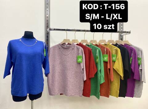 Sweter damskie T-156 Mix kolor S/M-L/XL