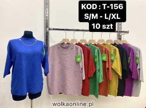 Sweter damskie T-156 Mix kolor S/M-L/XL